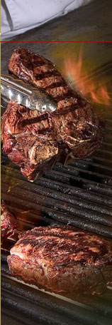 Steaks on the grill